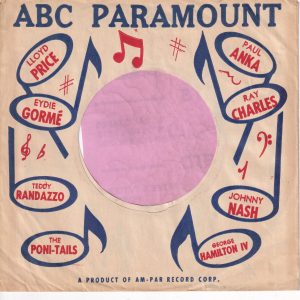 ABC Paramount Various Artists U.S.A. Company Sleeve 1960 – 1961