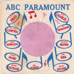 ABC Paramount Various Artists U.S.A. Company Sleeve 1962