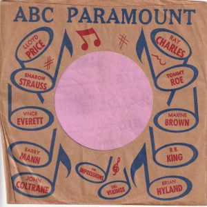 ABC Paramount Various Artists U.S.A. Company Sleeve 1962 -1964