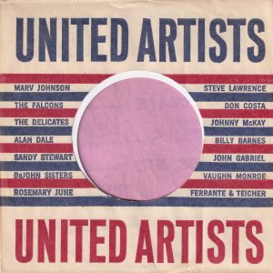 United Artists U.S.A. Company Sleeve 1961 – 1964