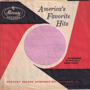 Mercury Records U.S.A. Company Sleeve 1964