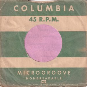 Columbia Wide Notch , Maroon Inside Print ” Cohees Envelope Company Inc. SLEEVELOPE – Cohoes, N.Y. ” , Reg. details start under ” NON ”  U.S.A. Company Sleeve 1950 – 1954