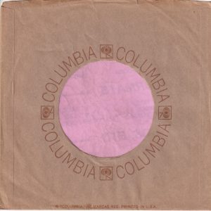 Columbia Address Details On Back U.S.A. Company Sleeve 1969 – 1973