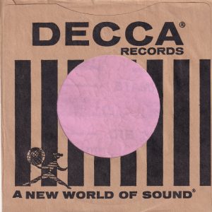 Decca Records U.S.A. Company Sleeve 1959 – 1960