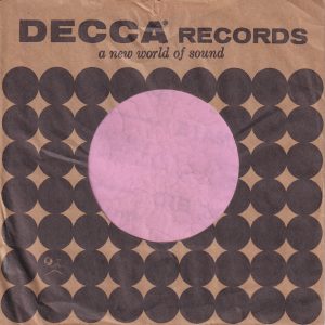Decca Records U.S.A. Company Sleeve 1961 – 1962
