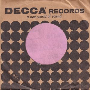 Decca Records U.S.A. Company Sleeve 1964