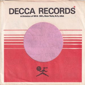 Decca Records U.S.A. Date Printed On Right Side Flap On Back T.R. 1-66 Company Sleeve 1966