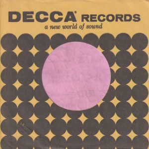 Decca Records U.S.A. Yellow Company Sleeve 1962