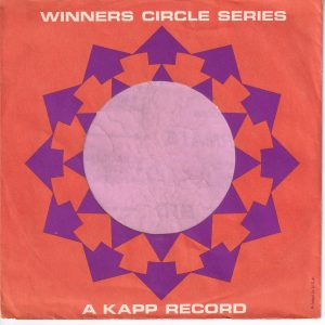 Kapp Records U.S.A. Winners Circle Series ( Used For Re-Issues ) Company Sleeve