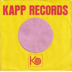 Kapp Records U.S.A. Yellow Company Sleeve 1962 – 1965