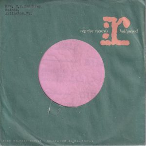 Reprise Records U.S.A. Pink r. Without A Notch On Back Company Sleeve 1961 – 1963
