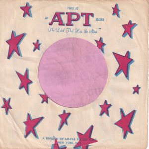Apt Records U.S.A. Company Sleeve 1958 – 1962