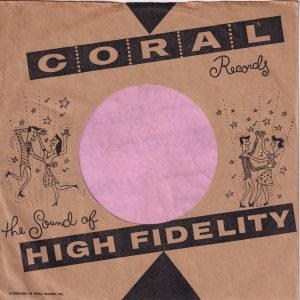 Coral Records U.S.A. Company Sleeve 1958