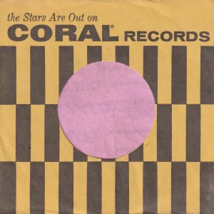 Coral Records U.S.A. ” The Stars Are Out ” Printed On Front , Albums 1963 Printed On Back Company Sleeve 1963 – 1967