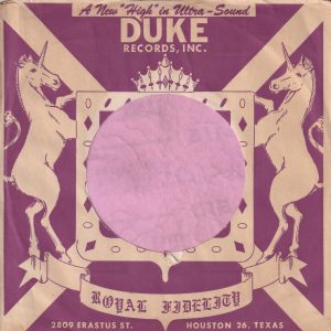 Duke Records U.S.A. Company Sleeve 1962 – ?
