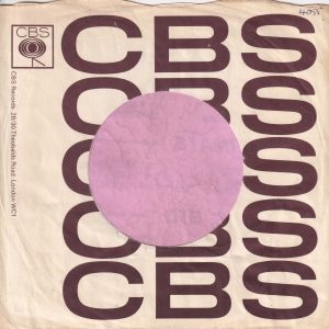 CBS Records U.K. Company Sleeve 1967 – 1971