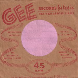Gee Records Without Artist Details U.S.A. Company Sleeve 1953 – 1959