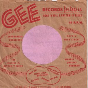 Gee Records With Artist Details U.S.A. Company Sleeve 1953 – 1959