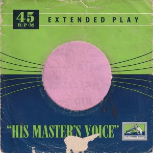 HMV His Masters Voice U.K. Extended Play Company Sleeve 1954 – 1955
