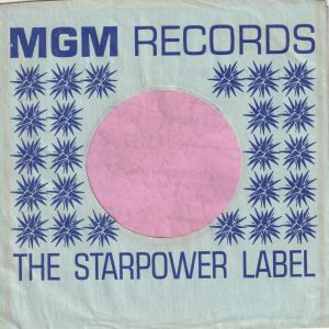 MGM Records The Starpower Label Occasionally Used U.S.A. Company Sleeve Early 1962