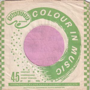 Palette Records U.K. Company Sleeve 1960 – 1967