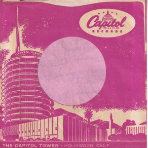 Capitol Records U.S.A. Hollywood Calif. Address Details Company Sleeve 1959 -1961