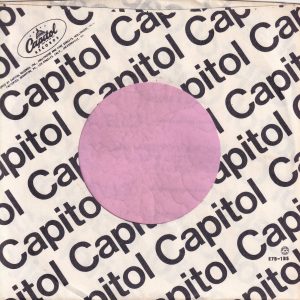 Capitol Records U.S.A. With Address Details , Printed In Usa Details Below A , With EB7-1BS Details , Company Sleeve 1967 -1969