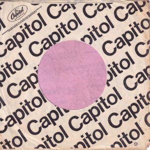 Capitol Records U.S.A. With Address Details , Printed In Usa Details Below TO , Company Sleeve 1967 -1969