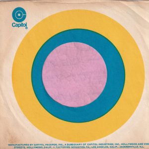 Capitol Records U.S.A. Blue And Yellow Target Design , Logo Top Corner , Circles Off Centre , Address And Factory Details Printed In Two Lines Company Sleeve 1969 – 1972