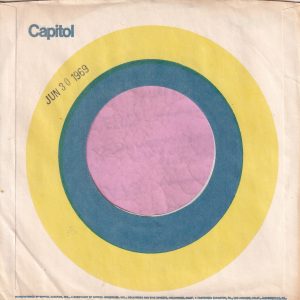 Capitol Records U.S.A. Blue And Yellow Target Design , No Logo Top Corner , Address And Factory Details Printed In One Line Company Sleeve 1969