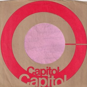 Capitol Records U.S.A. Red On Brown No Printed In USA Details Design Same Size Both Sides Company Sleeve 1972 – 1978
