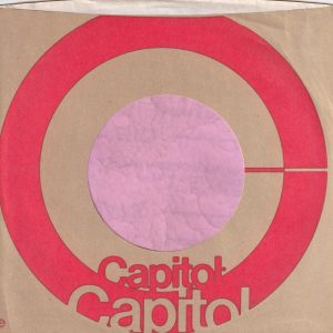 Capitol Records U.S.A. Red On Brown Printed In USA Details On Front Design Smaller Size On One Side Company Sleeve 1972 – 1978