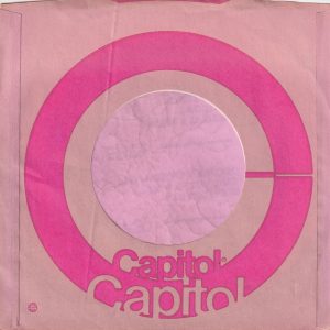 Capitol Records U.S.A. Red On Brown Printed In USA Details On Back Design Smaller Size On One Side Company Sleeve 1972 – 1978