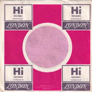 Hi Records Distributed By London U.S.A. With Address Details In White Print Company Sleeve