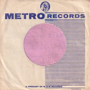 Metro Records U.S.A. Company Sleeve 1959 – 1961