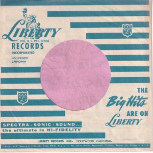 Liberty Records U.S.A. Company Sleeve 1957 -1960