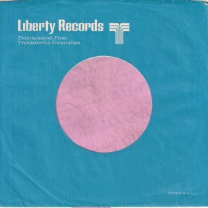 Liberty Records U.S.A. Text Under Liberty Company Sleeve 1968 -1970