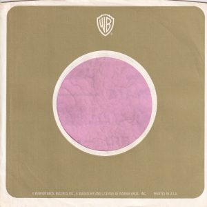 Warner Bros. Records U.S.A. Design Same Size Both Sides With Registration Logo Company Sleeve 1973