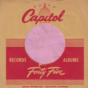 Capitol Records U.S.A. Thicker Paper , With Border L & R Company Sleeve 1950 – 1951