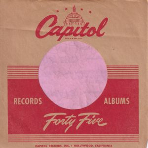 Capitol Records U.S.A. Thin Paper , With Border L & R Company Sleeve 1950 – 1951
