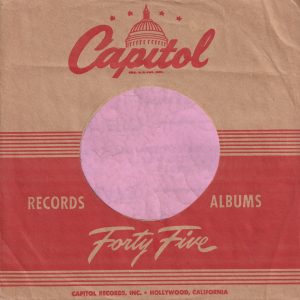 Capitol Records U.S.A. Thin Paper , No Border L & R Company Sleeve 1950 – 1951