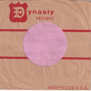 Dynasty Records U.S.A. Large Logo Company Sleeve 1959 – 1960