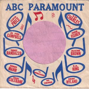 ABC Paramount Various Artists U.S.A. Company Sleeve 1960 – 1963