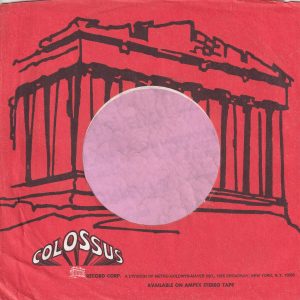 Colossus Records U.S.A. A Division Of MGM Inc. With Ampex Reference Company Sleeve 1969 – 1971