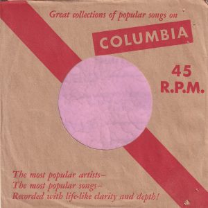 Columbia U.S.A. Red Print On Brown Paper Company Sleeve 1950 – 1954
