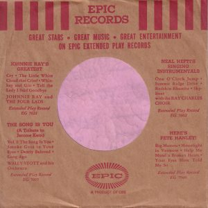 Epic Records U.S.A. Company Sleeve 1953 – 1954