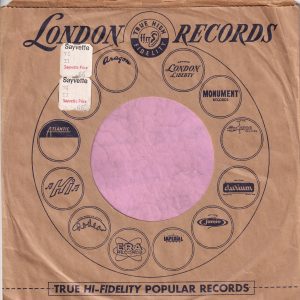 London Records Canadian Company Sleeve