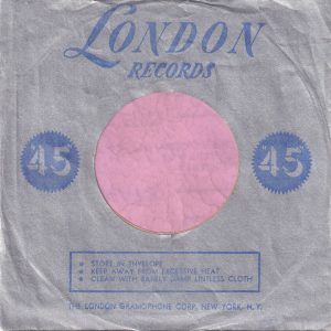 London Records U.S.A. Blue Print On Silver Company Sleeve 1951 – 1961