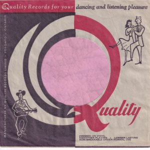 Quality Records Canadian Red Black And Grey Company Sleeve
