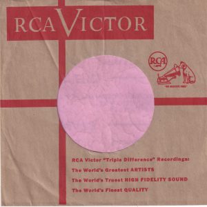 RCA Victor U.S.A.  Four Lines Of Text Printed In U.S.A. Not Parralel On Bottom Line Company Sleeve 1952 – 1954